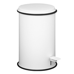 [98374] Pattumiera in acciaio inox verniciato bianco 5Lt Laminart
