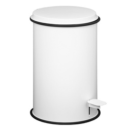 [98374] Pattumiera in acciaio inox verniciato bianco 5Lt Laminart