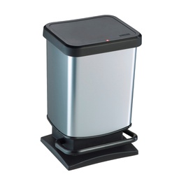 [64307] PATTUMIERA PASO 20LT A PEDALE IN PPL METALLIZZATO ROTHO