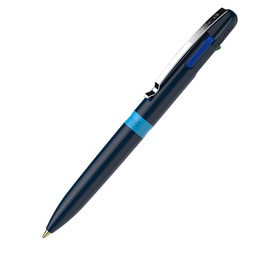 [92698] Penna a sfera Take 4 a quattro colori punta M fusto blu Schneider