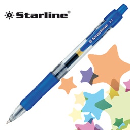 [STL1209] PENNA SFERA SCATTO INK GEL BLU 0.7MM Fine STARLINE
