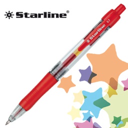 [STL1210] PENNA SFERA SCATTO INK GEL ROSSO 0.7MM Fine STARLINE