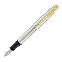[91491] Penna stilografica Aldo Domani punta M fusto silver Monteverde