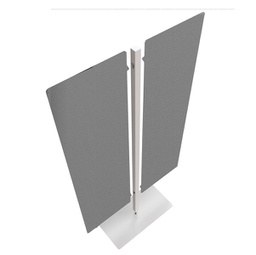 [89665] Piantana a 2 pannelli Moody Grigio H140