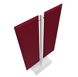 [89673] Piantana a 2 pannelli Moody Rosso H180