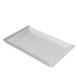 [96741] Piatto rettangolare in melamina bianco 23x14x2,6hcm Leone