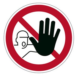 [83506] Pittogramma adesivo da terra ''Accesso Vietato'' D 43cm 1730 Durable