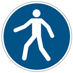 [83508] Pittogramma adesivo da terra ''Passaggio Obbligatorio'' D 43cm 1731 Durable