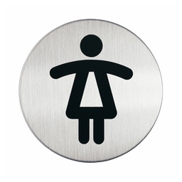 [61376] PITTOGRAMMA D 8,3cm 'TOILETTE DONNA' IN ACCIAIO