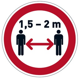 [92283] Pittogramma da pavimento rimovibile ''Mantenere la distanza di sicurezza''