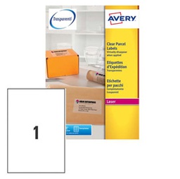 [45202] Poliestere adesivo L7567 trasparente 25fg A4 210x297mm (1et/fg laser Avery