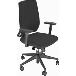 [80076] POLTRONA SEMIDIREZIONALE LR1SE No Flame Nero c/bracc.