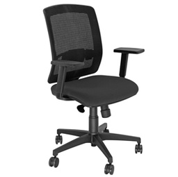 [82805] Poltrona semidirezionale Molly MLA seduta e schienale nero c/ bracc. regolabili