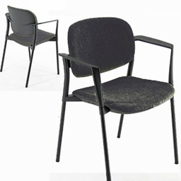 [76661] POLTRONCINA VISITATORE Step NERO c/bracc.