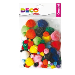 [82007] Pompon busta da 40pz colori assortiti DECO