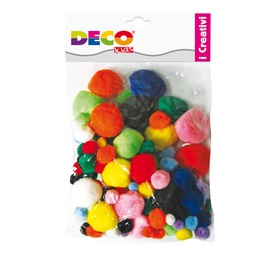 [82007] Pompon busta da 40pz colori assortiti DECO