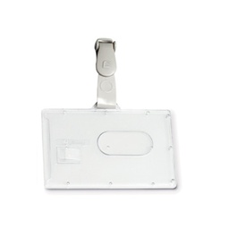 [50096] PORTABADGE RIGIDO POCKET L460 53X85MM C/CLIP IN PLASTICA
