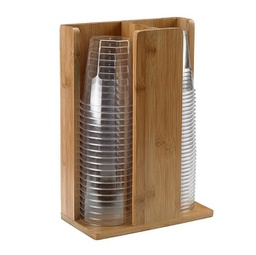 [91101] Portabicchieri in bamboo 21x11x30cm naturale Leone