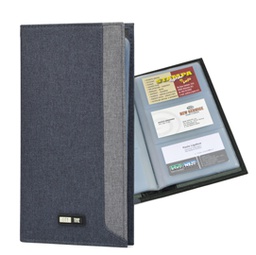 [85277] Portabiglietti in tessuto grigio chiaro/grigio scuro City Time