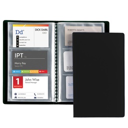 [71927] PORTABIGLIETTI VISITA 20 BUSTE A 3 TASCHE 12,5x20,5cm NERO FAVORIT
