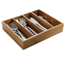 [91098] Portabustine / Portaposate in bamboo 29x27,5x6cm naturale Leone