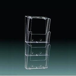 [50846] PORTA DEPLIANT A 3 TASCHE A4 DA PARETE TRASPARENTE