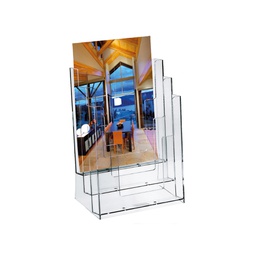 [37869] PORTADEPLIANT IN PLASTICA TRASPARENTE 23X33X14cm ART.5024