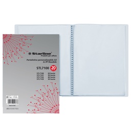 [STL7100] PORTALISTINI PERSONAL. 20 BUSTE IN PPL TRASPARENTE STARLINE