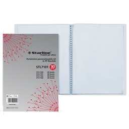 [STL7101] PORTALISTINI PERSONAL. 30 BUSTE IN PPL TRASPARENTE STARLINE
