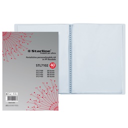 [STL7102] PORTALISTINI PERSONAL. 40 BUSTE IN PPL TRASPARENTE STARLINE