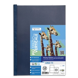 [40228] Portalistini personalizzabile UnoTI 30x42cm 12 buste A3Libro Sei Rota