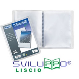 [71903] Portalistino personalizz. SVILUPPO liscio 15x21cm 20 buste trasparente FAVORIT