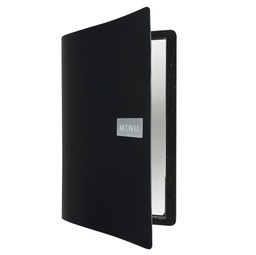 [80316] PORTA MENU' A4-24x33cm NERO Royal con 1 INSERTO DOPPIO