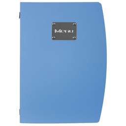 [71610] PORTA MENU' A4-24x34cm BLU RIO con 1 INSERTO DOPPIO