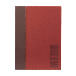 [71601] PORTA MENU' A4-24x34cm BORDEAUX TRENDY con 1 INSERTO DOPPIO