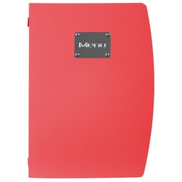 [71613] PORTA MENU' A4-24x34cm ROSSO RIO con 1 INSERTO DOPPIO