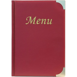 [71620] PORTA MENU' A5-23,7x17cm BORDEAUX in PVC BASIC con 4+2 BUSTE FISSE