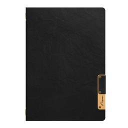 [90151] Porta MenU' A5-24,9x17,5cm Nero Nature con 1 INSERTO DOPPIO