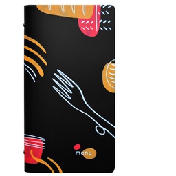 [91137] PortamenU' F.to 18x31,6cm Linea Spaghetti - nero