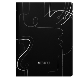 [91144] PortamenU' F.to A4 24,6x31,6cm Linea Linee - nero