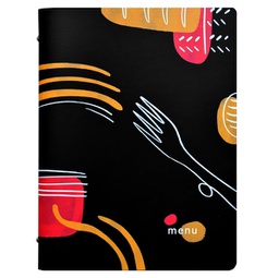 [91135] PortamenU' F.to A4 24,6x31,6cm Linea Spaghetti - nero