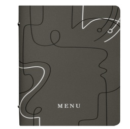 [91149] ***PortamenU' F.to A5 17x23cm Linea Linee - grigio