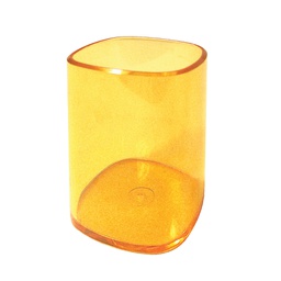 [53200] PORTAPENNE BICCHIERE TRASPARENTE ARANCIO ARDA
