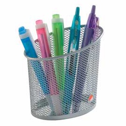 [61906] Portapenne MESH in rete metallica argento ALBA