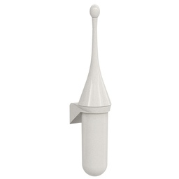 [96763] Portascopino da parete per bagno bianco Woodplastic