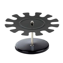 [72052] PORTATIMBRI CIRCOLARE 12posti NERO in METALLO Koala