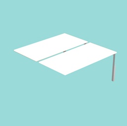 [82888] Postazione doppia aggiuntiva per scrivanie 180X166cm Bianco - AgorA'