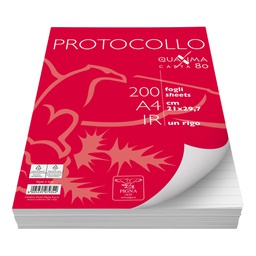 [54916] PROTOCOLLO A4 1RIGO 200FG 80GR PIGNA