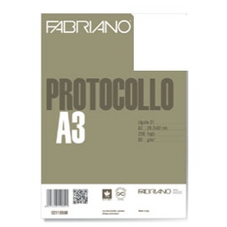 [58723] Protocollo bianco 200fg 60gr f.to A3 chiuso (21x29,7cm Fabriano