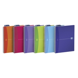 [57216] Quaderno spiralato 150x210mm 1rigo c/margine 90gr 90fg MyColors OXFORD
